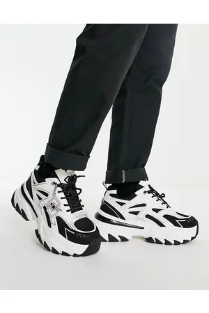 ASOS Chunky trainers with monochrome and metallic panelling