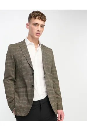 Bolongaro Khaki check suit jacket