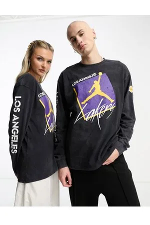 NBA LA LAKERS FLORAL GRAPHIC OVERSIZED T-SHIRT 'PURPLE