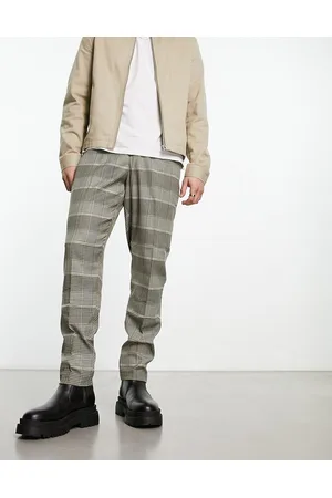 Original Penguin Carrot fit smart trousers in and beige check