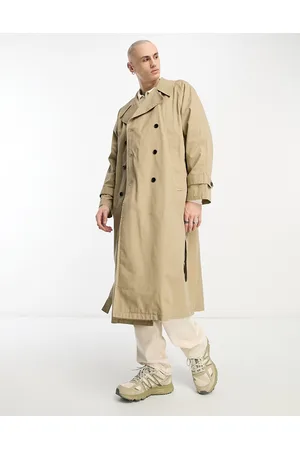 Weekday Jeremy belted trench coat in beige