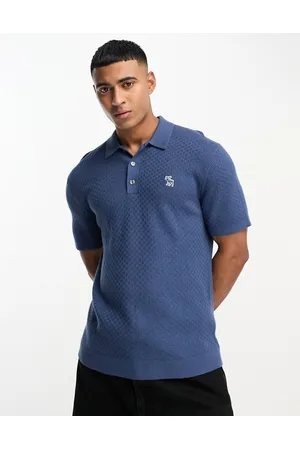 Abercrombie & Fitch Icon logo knit polo in mid