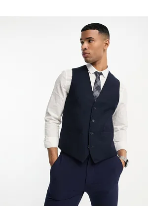 French Connection Men Blazers - Waistcoat in with contrasting lapels