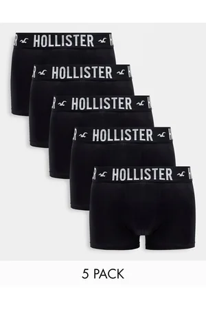 Hollister 5 pack logo waistband trunks in