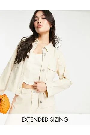 VERO MODA X Joann Van Den Herik utility cropped jacket co-ord in stone
