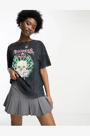 Noisy May Skull t-shirt in acid wash