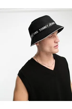 Tommy Hilfiger monogram logo bucket hat in black