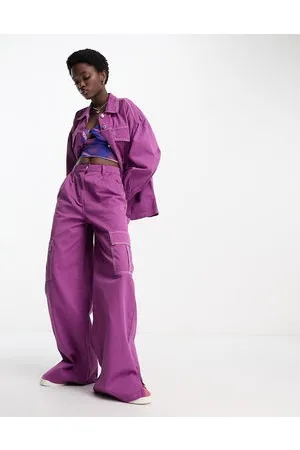 Native Youth Straight leg twill cargo trouser co-ord in