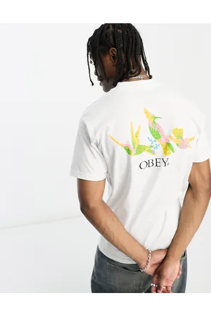 Obey Spring birds backprint t-shirt in
