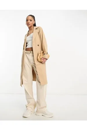 VERO MODA Trench coat in stone