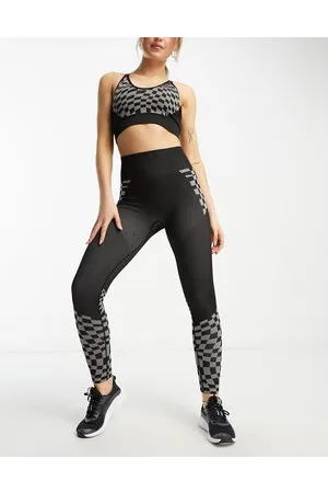 Urban Threads Seamless leggings in checkerboard print