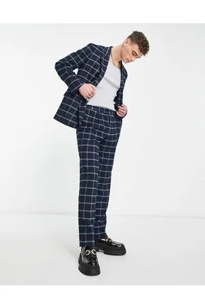 Viggo Fabien check suit trousers in