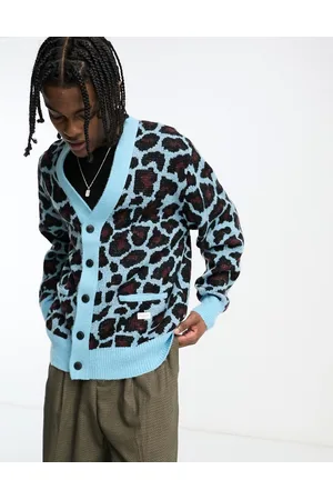 The Hundreds Killer cardigan in and black leopard print