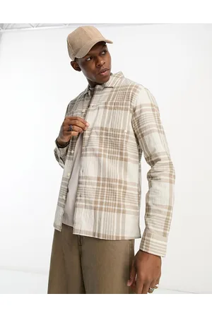 Farah Trestles long sleeve check shirt in smoky