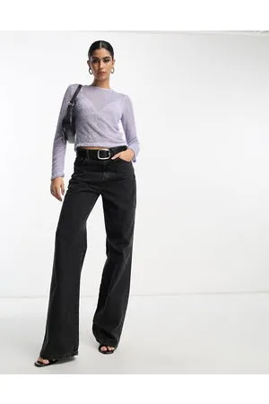 NA-KD Ladder knit jumper in lilac