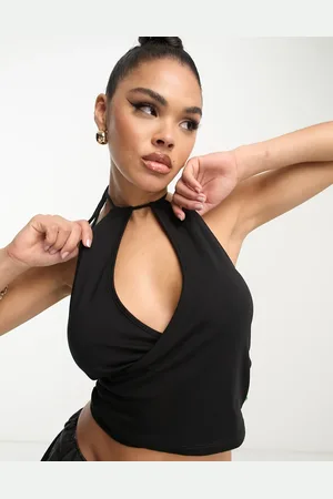 Urban classics Wrap halterneck top in