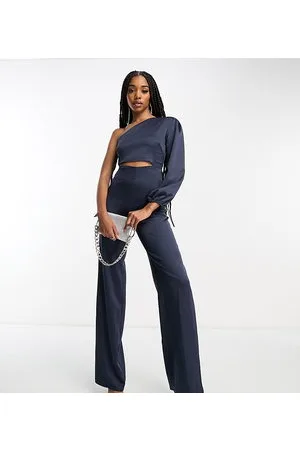Vesper One shoulder cut out detail jumpsuit in