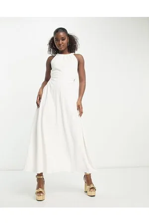 Forever New Cut out waist maxi dress in ivory