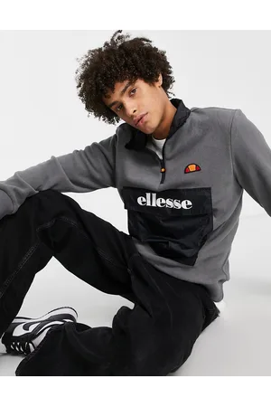 Ellesse Men Sweatshirts - Half zip fleece with logo in