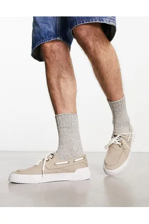 Original Penguin Men Casual Shoes - Canvas mix casual boat shoes in sand