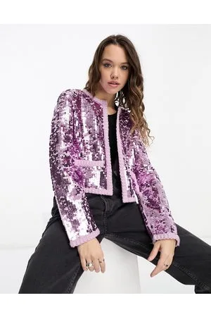& OTHER STORIES Sequin jacket in lilac