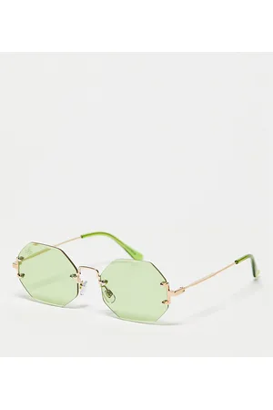 Jeepers Peepers X ASOS exclusive metal hex sunglasses in lens