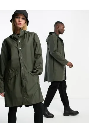 Rains 12020 unisex waterproof long jacket in