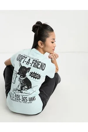Vans T-shirt with adopt a friend back print in