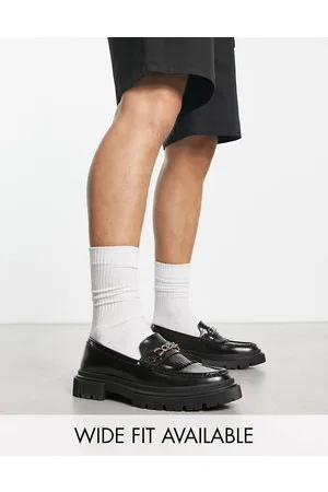 ASOS Loafers with chunky sole and snaffle detail in leather