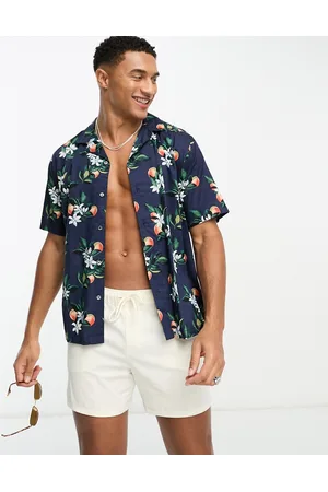 Abercrombie & Fitch Short sleeve floral print resort shirt in