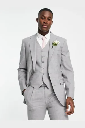 Noak Premium wool-rich skinny suit jacket in ice