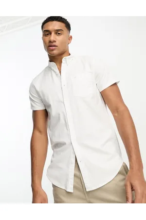 Hollister Icon logo short sleeve oxford shirt in