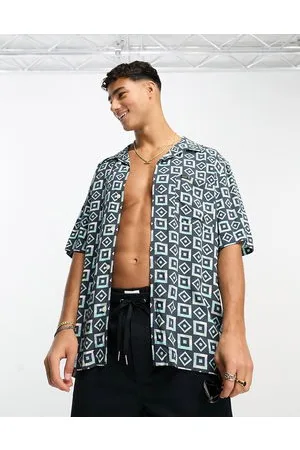 Lee Resort short sve geo print loose fit shirt in