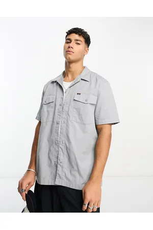 Lee Short sve relaxed fit chepota twill shirt in