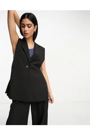 Miss Selfridge Co-ord sleeveless oversized blazer with side splits