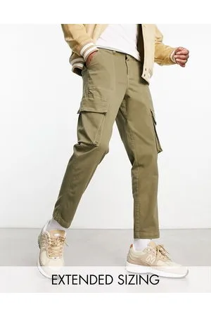 ASOS Tapered cargo trousers in khaki