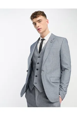 River Island Skinny houndstooth suit jacket in