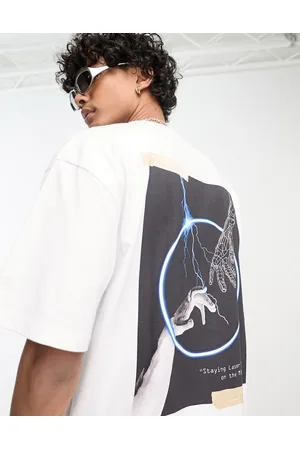 Karl Kani Metaverse signature t-shirt in with chest and back print