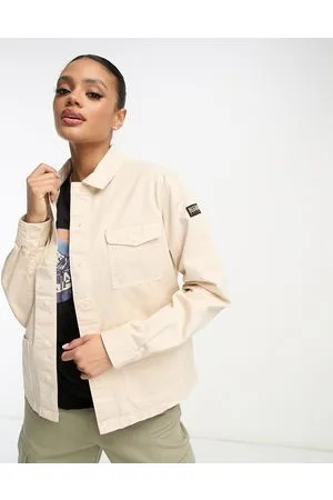 Napapijri Azuay cotton canvas chore jacket in off