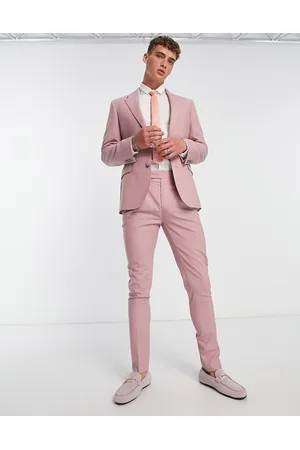 Noak Men Formal Pants - Premium wool-rich skinny suit trousers in pastel