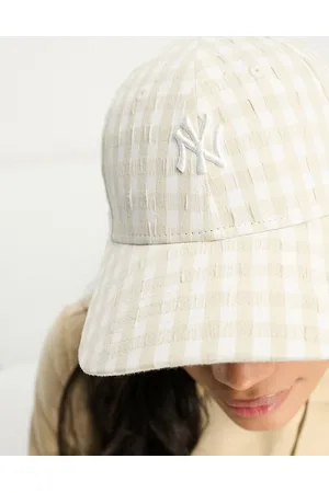 New Era Hats - 9Forty NY gingham cap in beige