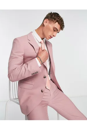 Noak Premium wool-rich skinny suit jacket in pastel