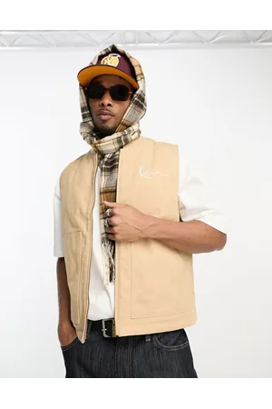Karl Kani Co-ord signature gilet in beige