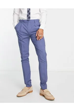 Noak Premium wool-rich skinny suit trousers in mid