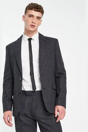 Noak Wool-rich slim suit jacket in textured