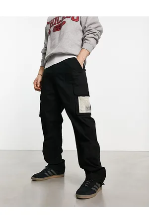 Karl Kani Men Cargo Pants - Signature cargo trousers in with woven patch