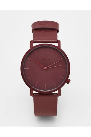 Komono Lewis mono watch in burgundy