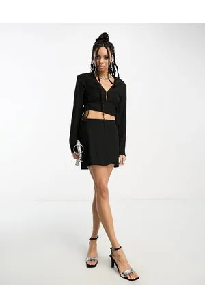 Annorlunda Wrap around mini skirt co-ord in