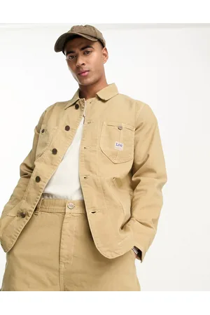 Lee Men Sets - Workwear canvas overshirt jacket in beige CO-ORD