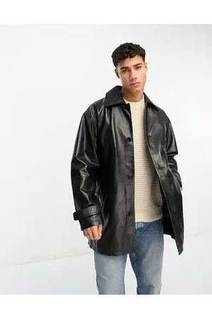 Muubaa Plain Varsity Leather Bomber Jacket